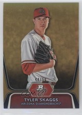 2012 Bowman Platinum Prospects Gold Refractor 44/50 Tyler Skaggs #BPP42 0m8