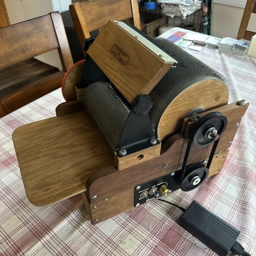Fancy Kitty Motorized “Kitten” Drum Carder - Electric Wool Fiber Spinner Tool