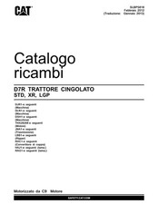 Caterpillar D7R TRATTORE CINGOLATO STD XR LGP Catalogo ricambi Italiano
