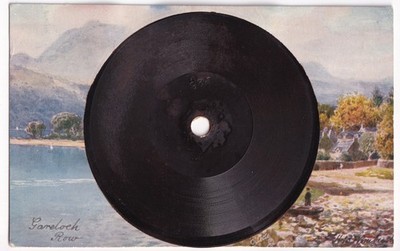 Gareloch Row Schottland Raphael Tuck Oilette Grammophon Schallplatte Postkarte HB Wimbush