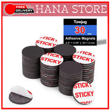 Round Magnets with Adhesive Backing, 30 Pieces 3M Strong Adhesive Magnet Dots D