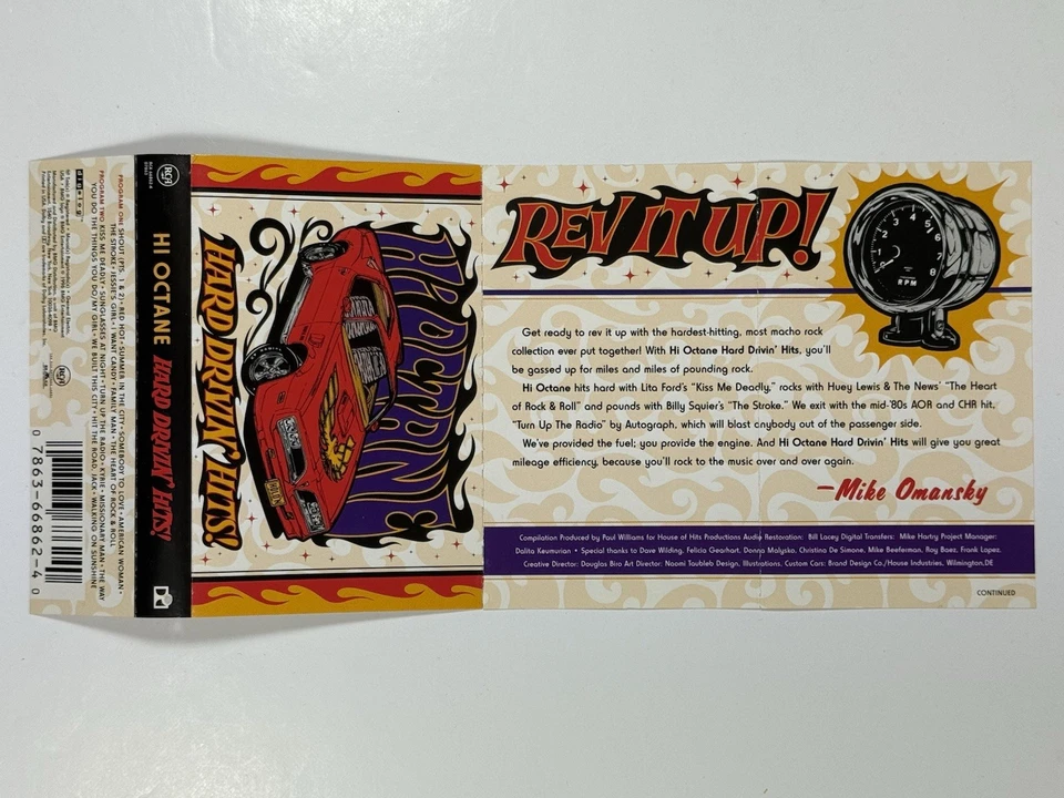 Hi Octane Hard Drivin' Hits! Various (Cassette Tape, 1996) Lita Ford Starship - Image 3 of 4