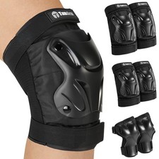 Skating Protective Gear Adult Youth Knee Pads and Elbow Pads Set, Skateboard ...