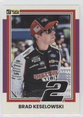 2022 Panini Donruss NASCAR Retro 1981 Purple 22/49 Brad Keselowski #153 0i5i