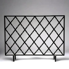 New Mid Century Modern Wrought Iron Firescreen in the Style of Jean Royere 40in