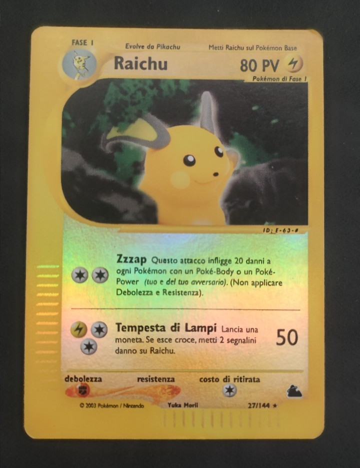 POKEMON Raichu 27/144 Skyridge Reverse - ITALIAN