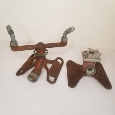 2 Vintage Rain King & Proen Squarespray Lawn Sprinklers