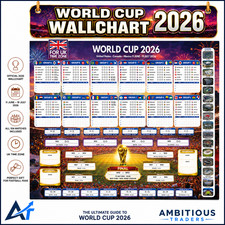 World Cup Wall Chart 2026 - World Cup Chart &ndash; Football Tournament Poster Huge A1