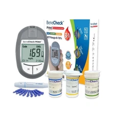 Benecheck Prime 3 in 1 Kit Meter Test (Glucose Cholesterol Uric Acid) Monitoring
