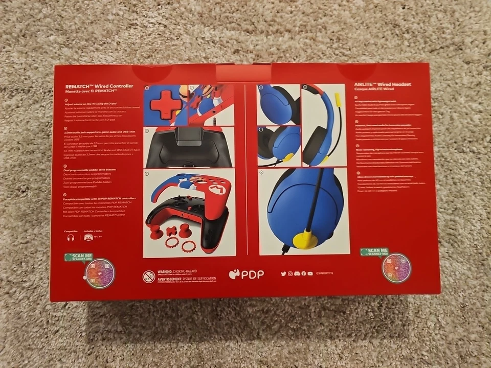 Super Mario Wired Headset Controller Bundle PDP - Nintendo Switch - FAST  SHIP - Image 3 of 4