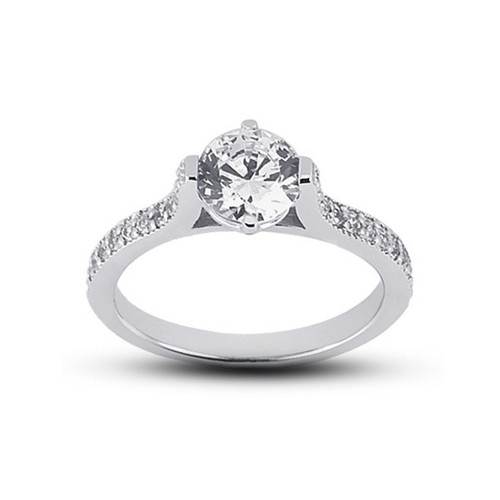 1.18ct E-VS2 Round Natural Diamonds 18k Vintage Style Matching Bridal Set - Picture 2 of 4