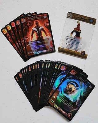 VS System Op Kit Captain Marvel Acrylic Card Adam Warlock Foil Cards And Cosmo