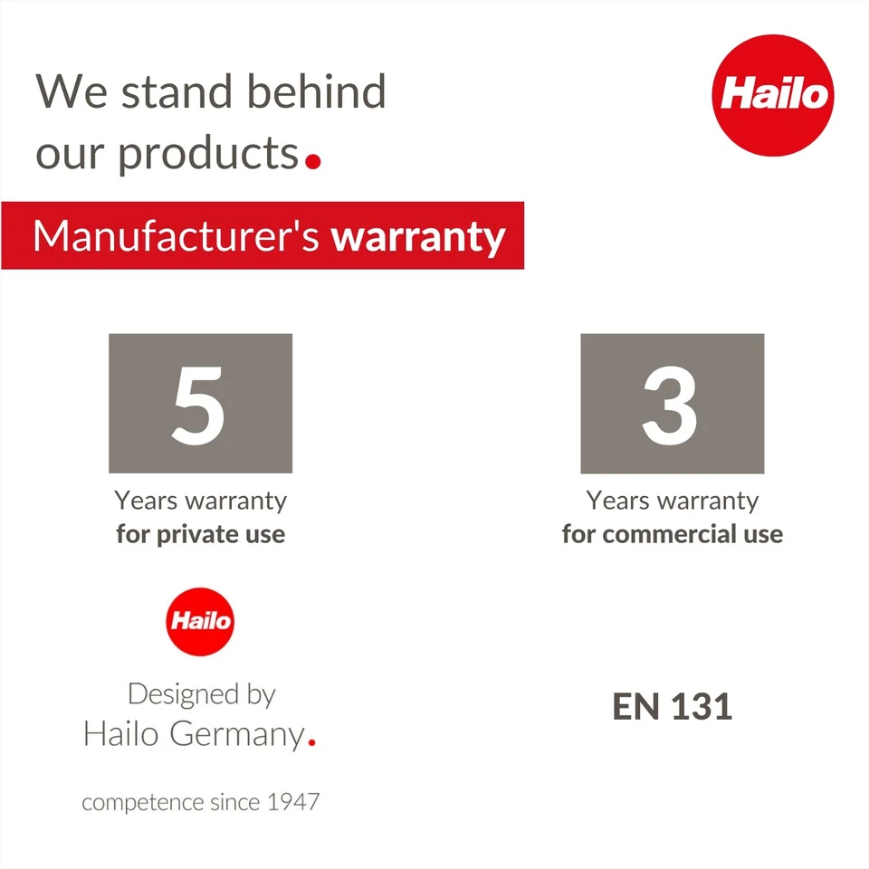 Escalones plegables de aluminio Hailo LivingStep Comfort Plus - Dos escalones extra grandes Foto 4 de 4