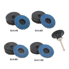 20Pcs 2Inch Mixed Flap Discs Roll Lock Sanding Grinding Wheels 40 60 80 120 Grit