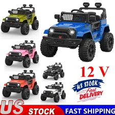 Electric 12V Battery Kids Ride On Car Toy Jeep Gifts w/Music and Remote Control