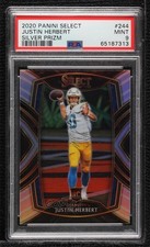 2020 Panini Select Club Level Silver Prizm Justin Herbert #244 PSA 9 MINT 1q7