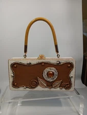 Enid Collins MCM 1960s Vintage Paper Meshe Box Bag