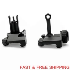 1 Pair Sights Tactical Low Profile Metal Sights Folding Iron Front & Rear Set