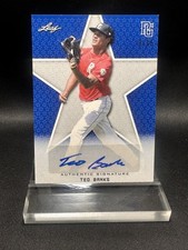 Teo Banks Authentic Signature 2020 Leaf Perfect Game National Blue /15 #BA-TB1