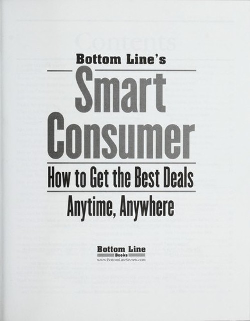Bottom Line's Smart Consumer How to Get the Best Deals Anytime, A
