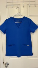 Figs Royal Blue V-Neck Scrub Top technical collection size XS medical workwear
