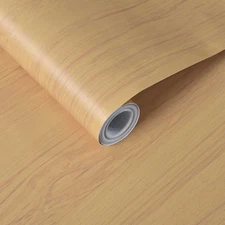 Wood Vinyl Flooring Roll Waterproof 23.6"x197"Vinyl Plank Flooring Peel &Stick