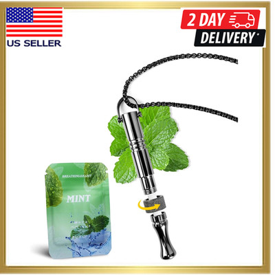 Quit Smoking Necklace with Fidget Ring & Mint Pods   Breathhalo Stop Smoking Aid