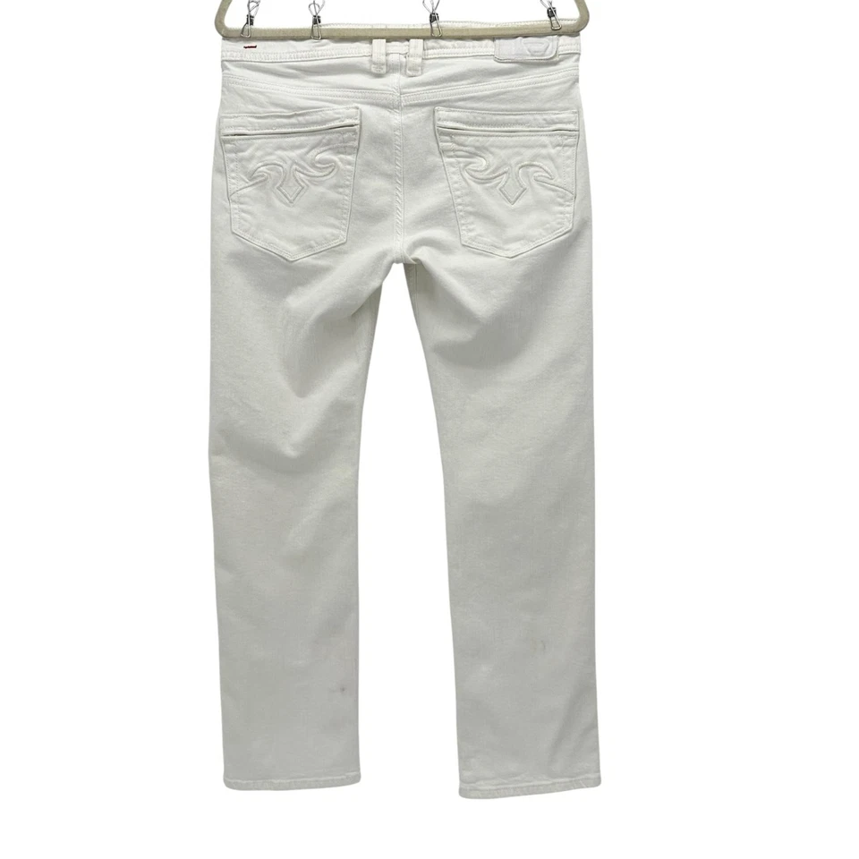 Jeans Diesel Para Hombre 31x30 Yarik B Elastizados Blanco Denim Pierna Recta Foto 4 de 4