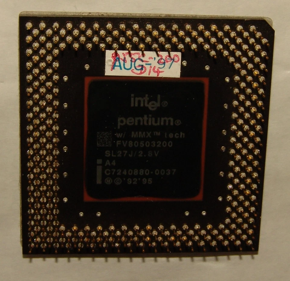 Intel Pentium P200 SL27J MMX 200 MHz Socket 5 / 7 CPU FV80503200 - Bild 4 von 4