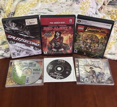 PC Game Lot C&C Red Alert 3 Renegade LEGO Indiana Jones Split Second +