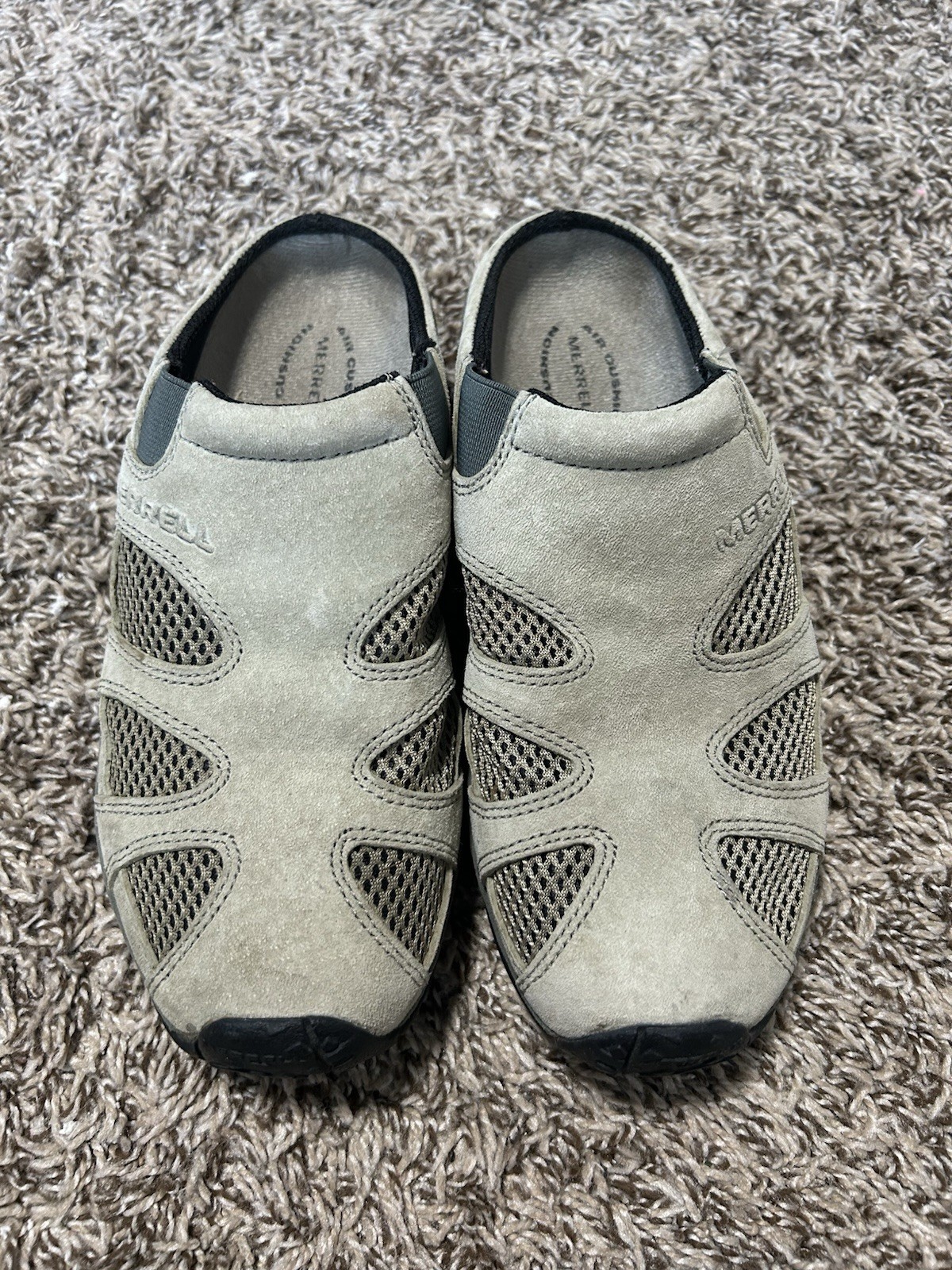 Scarpe Merrell donna taglia 6 5 giungla slide ventilatore oliva comode passeggio mulo