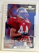 Brian Urlacher Rookie Card 2000 Upper Deck MVP #192 Silver Script (RC). rookie card picture