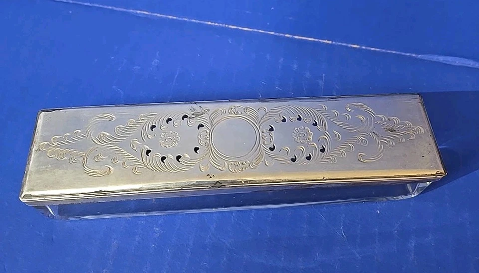 Antiguo tocador victoriano tocador joyero peine caja  Foto 2 de 4