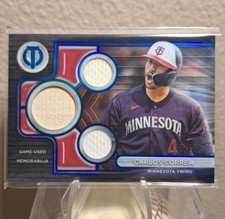 2024 Topps Tribute - Triple Relics Carlos Correa #TTR-CCO Blue /150 (MEM)