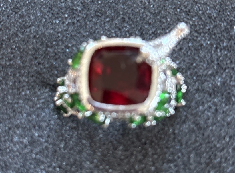 RUBY EMERALD Gemstone 925 STERLING SILVER COCKTAI… - image 6