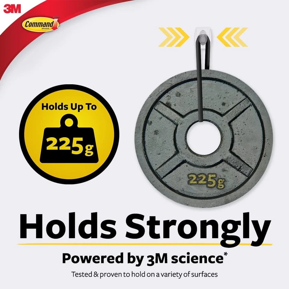 Command Mini Clear Hooks 6 Pack with Strips for Damage Free Hanging Keys Decor - Image 2 of 4