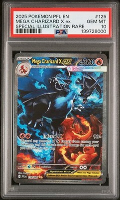 2025 POKEMON PFL SPECIAL ILLUSTRATION RARE #125 MEGA CHARIZARD X