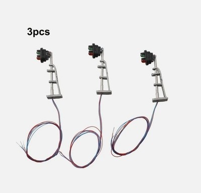 3pcs model railway N ratio 1:160 track signal 2-LED green red Block light
