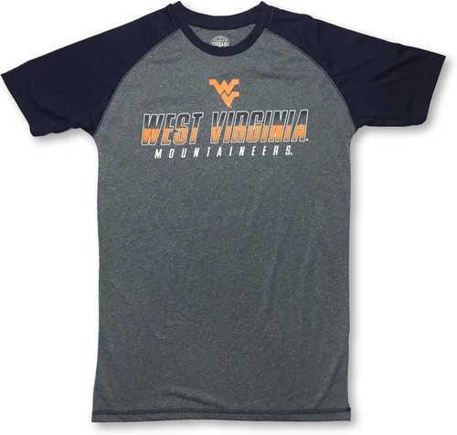 T-shirt girocollo uomo West Virginia Mountaineers Dri Fit piccola blu navy