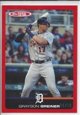 2019 Topps Total Grayson Greiner Red Border /10 Detroit Tigers Rare B411