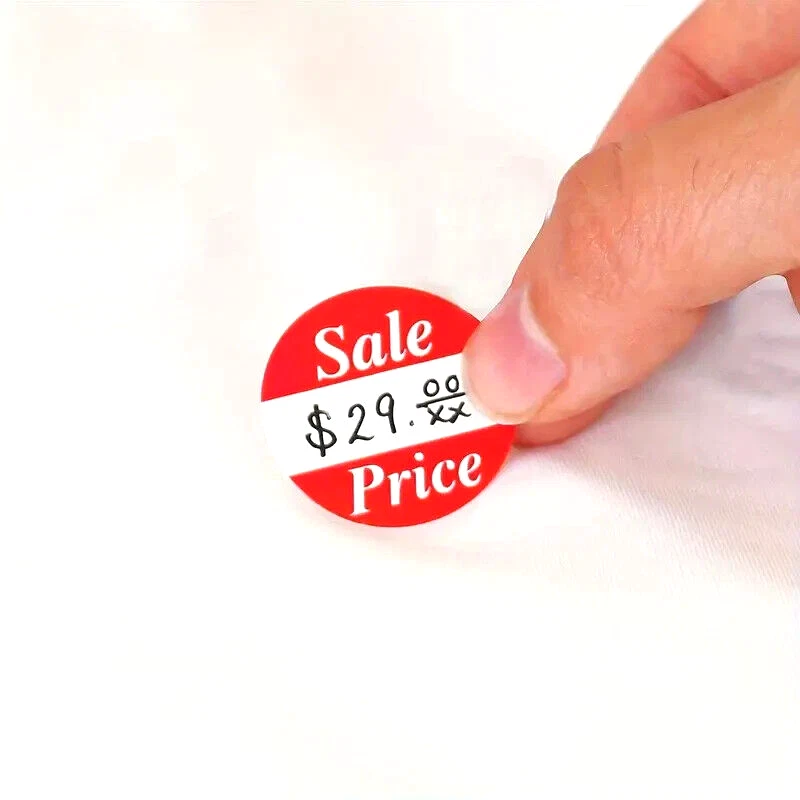 ⭐¡LIQUIDACIÓN/AHORRA!⭐ (10 ROLLOS) DE 500 ETIQUETAS DE PRECIO DE VENTA PEGATINAS ETIQUETAS TIENDA MINORISTA Foto 4 de 4