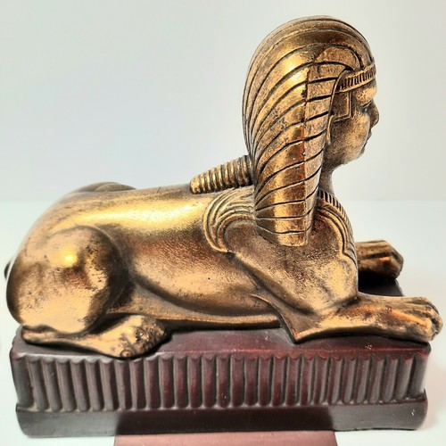 Vintage Borghese Gilt Sphinx Bookends - READ - Picture 12 of 12