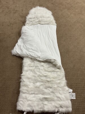 Pottery Barn Teen Hooded Faux Fur Sleeping Bag Retired