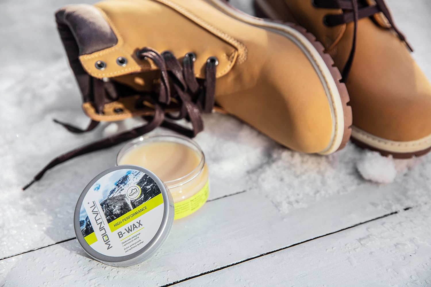 Mountval BWax, Waterproofing Wax For Leather Shoes And Boots, 1 tin