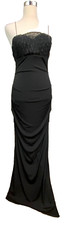 NEW Issue New York Size 6 Black Organza Evening Long Dress Ball Gown Retail $299