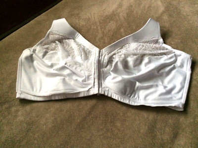Glamorise BBW 56H  White Natural Shape Front Close Soft Cup Bra Style 1210 NIB