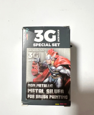 AK INTERACTIVE 3G ACRYLICS SET - NON METALLIC METAL SILVER