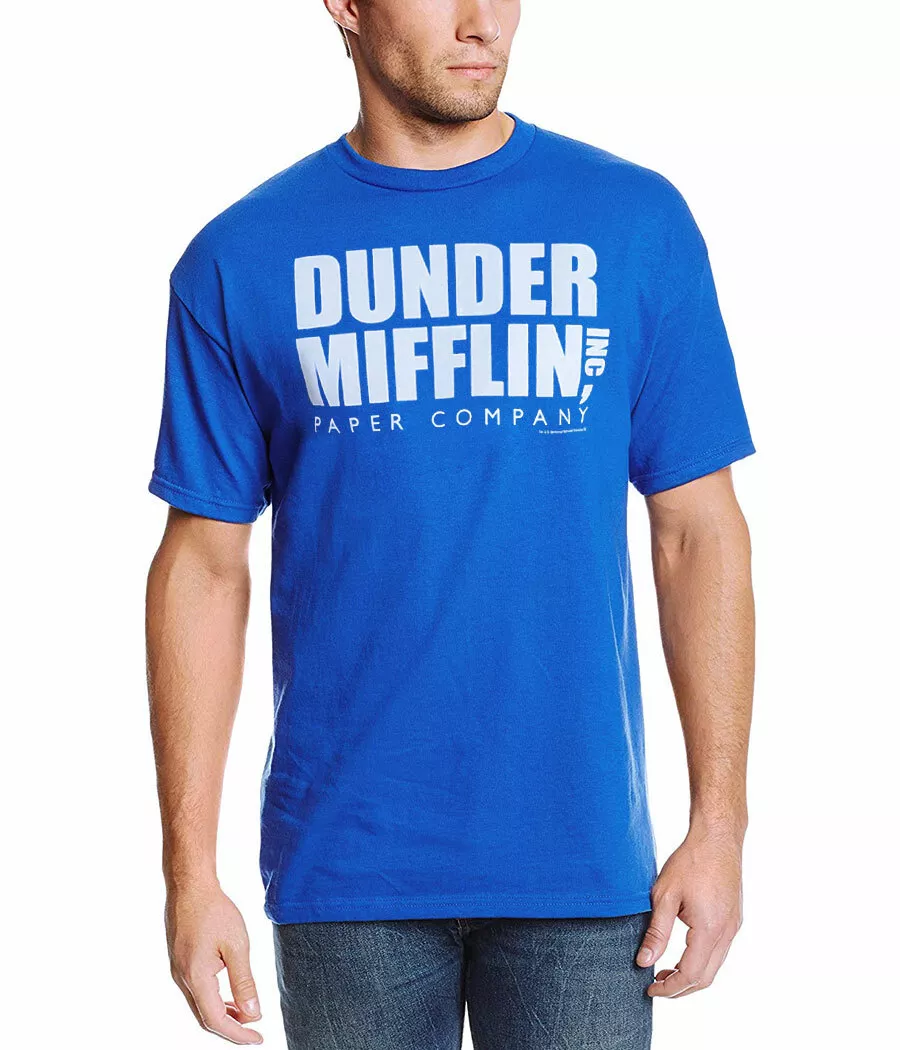 Buy Official The Office Dunder Mifflin Royal Blue Graphic TShirt