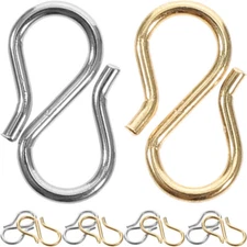 10Pcs Buckle Ring Clasps Connectors Stainless Steel Necklace Bracelets Hook