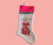 Vintage Santa's Best - "Feliz Navidad” Christmas Stocking 